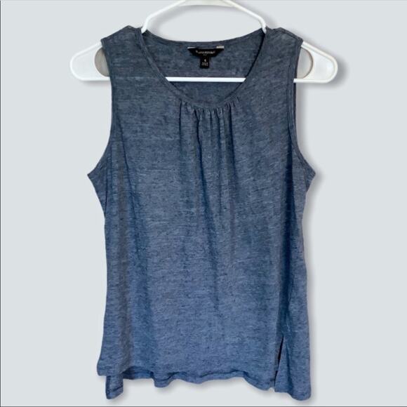 BANANA REPUBLIC Blue Gray Scoop Neck Sleeveless Blouse Size Small - Picture 3 of 9